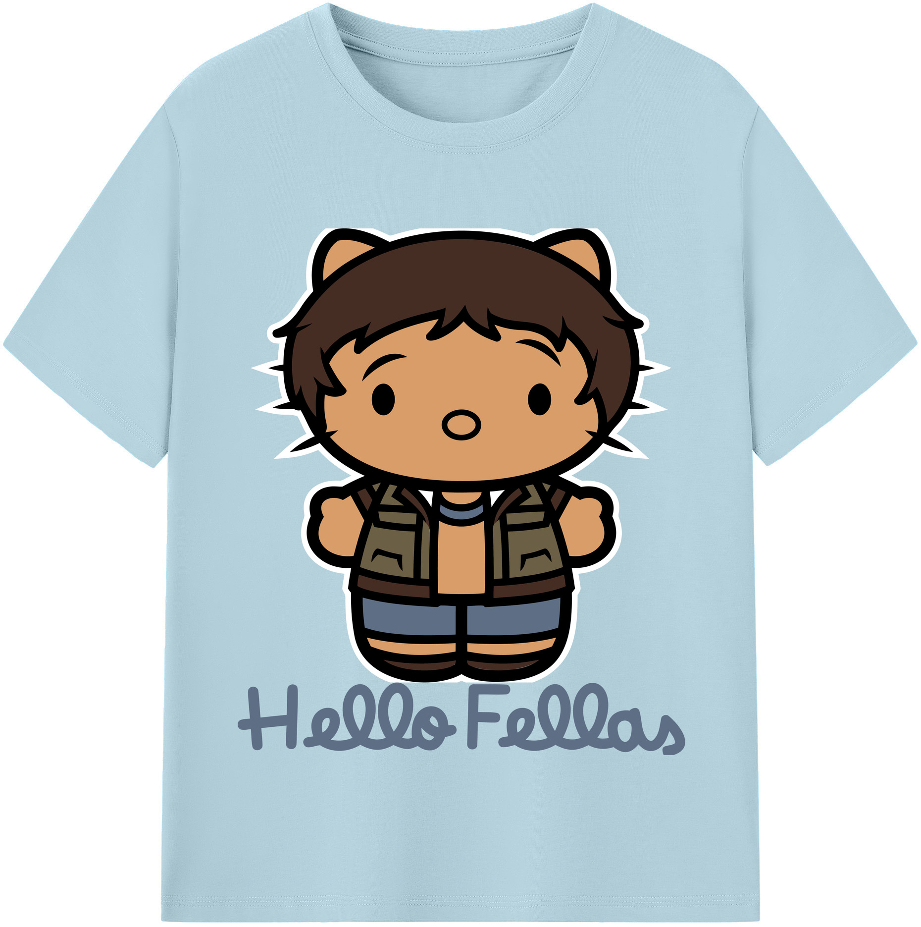 （画像用） Hello Kitty ハローキティ 綿100％半袖Tシャツ（フロントプリント）